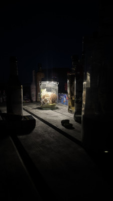Am Abend ( bevor das Zelt aufgebaut wurde )